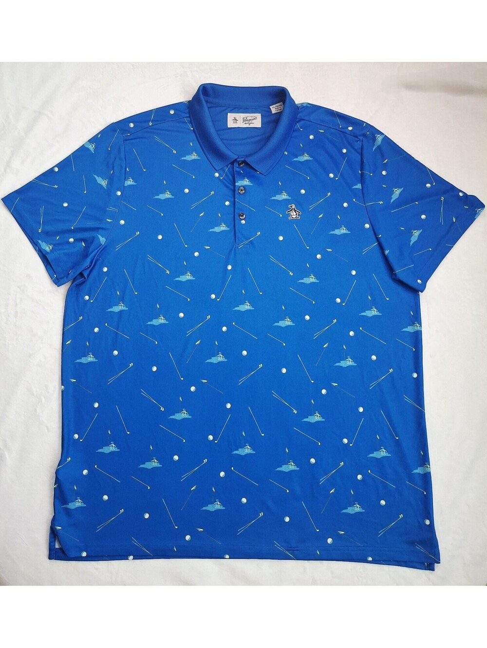 Original Penguin Pete On The Green Golf Polo Short Sleeve Shirt Men's XL